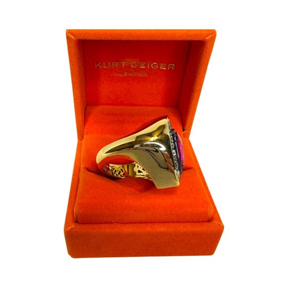 Kurt Geiger Crystal Heart Halo Cocktail Ring (NIB) - Picture 4 of 6